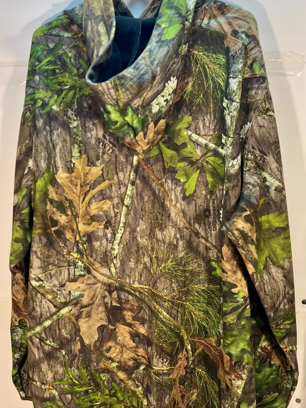 Mossy Oak Men's Realtree-Style Camo Performance Jacket in Green and Brown